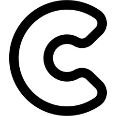 copyright icon on white background