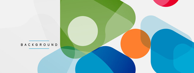 Abstract round geometric shapes and circles background. Trendy techno business template for wallpaper, banner, background or landing