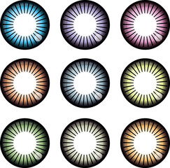 9 color contact lens sets
