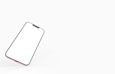 Modern smartphone mockup, isometric position. Realistic 3d