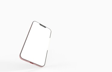 Modern smartphone mockup, isometric position. Realistic 3d