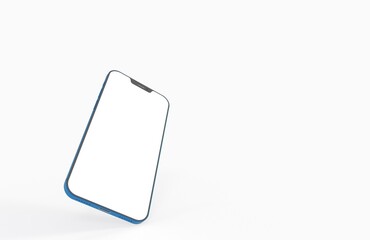 Modern smartphone mockup, isometric position. Realistic 3d