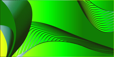 Abstract green background with lines