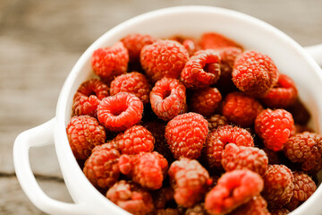 raspberries on a plate