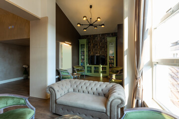 Lounge area in a modern hotel