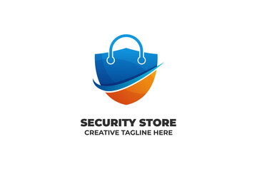 Security Padlock Safety Gradient Logo