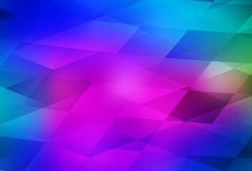 Dark Pink, Blue vector template with rhombus.