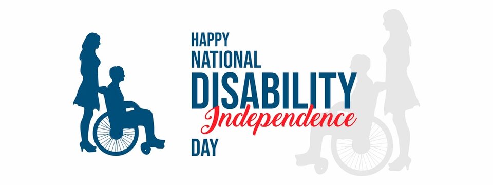 National Disability Independence Day. Holiday Concept. Template For Background, Banner, Card, Poster With Text Inscription. Vector EPS10 Illustration