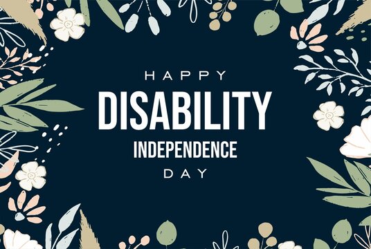 National Disability Independence Day. Holiday Concept. Template For Background, Banner, Card, Poster With Text Inscription. Vector EPS10 Illustration