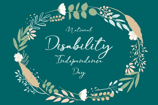 National Disability Independence Day. Holiday Concept. Template For Background, Banner, Card, Poster With Text Inscription. Vector EPS10 Illustration