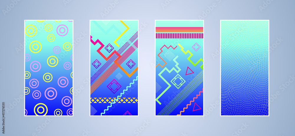 Poster abstract vector pattern gradient background templates. modern geometric design with minimal geometri
