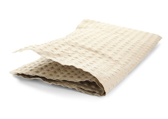 Folded cardboard sheet on white background