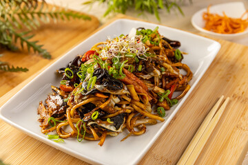 Vegetarian dish in Asian style