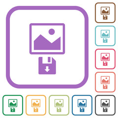 Save image to floppy disk simple icons