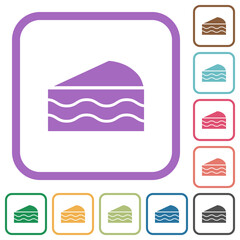 Slice of cake simple icons