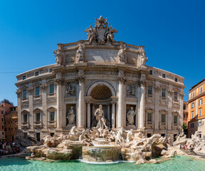 Naklejka premium Fontana Di Trevi, amazing monument in the Italian capital