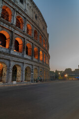 Fototapeta na wymiar Colosseo at night, historic amphitheater in Rome 
