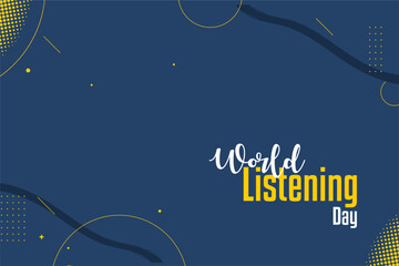 Listening Day. Holiday concept. Template for background, banner, card, poster with text inscription. Vector EPS10 illustration