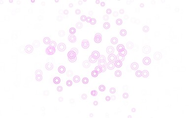 Light Pink vector pattern with spheres.