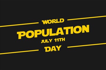 World Population Day. Holiday concept. Template for background, banner, card, poster with text inscription. Vector EPS10 illustration