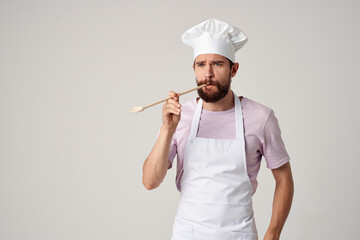 chef in uniform restaurant gourmet professional service
