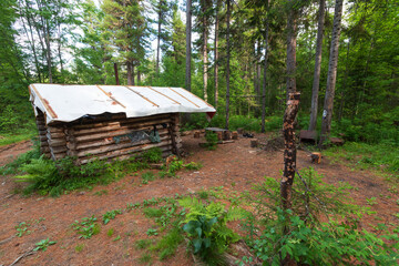 Dyatlov pass house in the forest