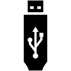 Flashdisk icon on white background