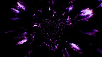 Purple Flame Particles Burst out Effect