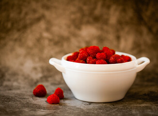 Rasberey bowl. Vitamin. Fruits. Diet. 