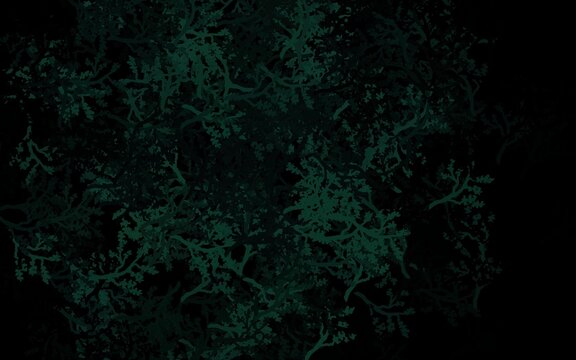 Dark Green vector elegant wallpaper with trees, branches.