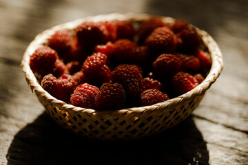 Rasberey bowl. Vitamin. Fruits. Diet. 
