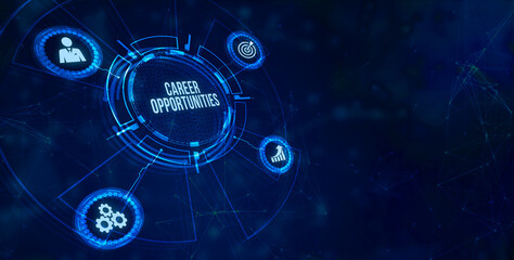 Internet, business, Technology and network concept. CAREER OPPORTUNITIES.