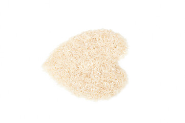 Isolated rice on a white background, jasmine