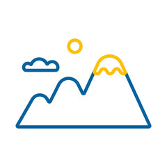 Mountains vector icon. Nature sign