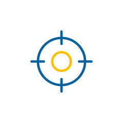 Crosshairs target destination vector icon. Navigation sign