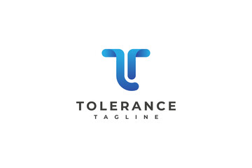 Letter t creative 3d blue colour technological business logo design 