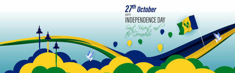 vector illustration for saint vincent  the grenadines independence day-27 October