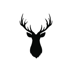 Deer vector icon. Elk illustration sign. horns symbol. hunting logo.