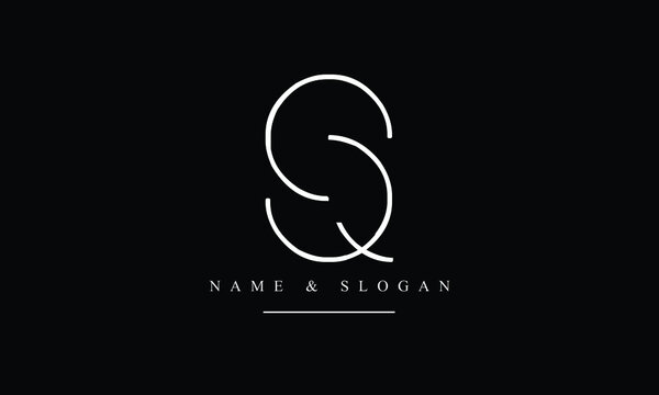 SQ, QS, S, Q abstract letters logo monogram