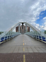 Modern architecture and landmark buildings in Salford Quays. Incredible collection of modern buildings. 