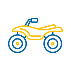 Fototapeta premium ATV rider, Quad bike flat vector icon