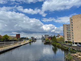 Naklejka premium Modern architecture in and around Salford Quays. 