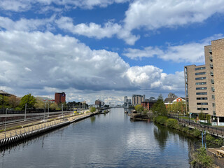 Modern architecture in and around Salford Quays. 