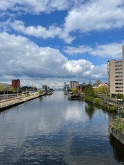 Modern architecture in and around Salford Quays. 