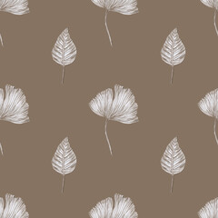 Obraz premium Vintage floral illustration.Toile de jouy pattern.