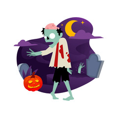 Halloween cartoon character simple flat colorful design, witch, dracula, warewolf, zombie, frankenstein, reaper