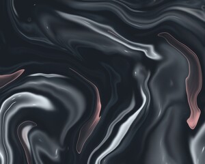 Abstract dark grey background with liquid fluid pink and grey acrylic paint 