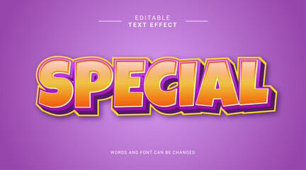 Editable text effect bold modern color style. Sale special premium trend space
