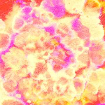 Abstract Dye. Hippie Swirl Background. Orange