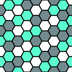 geometric seamless pattern blue and grey color. abstract pattern with black background